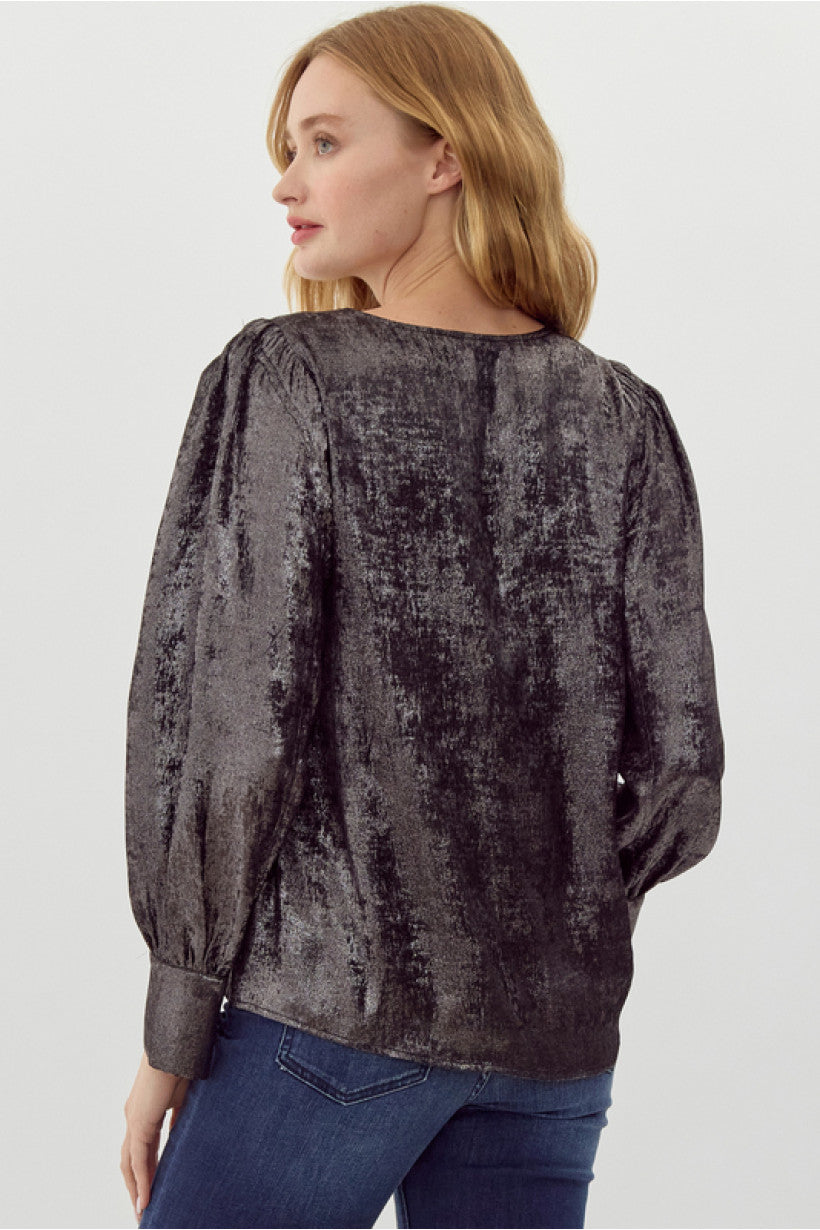 Chic in Charcoal Blouse