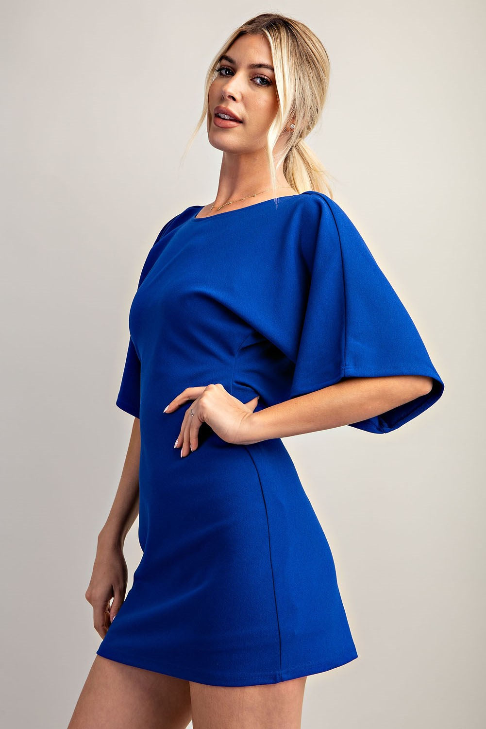 Back Draped Mini Dress