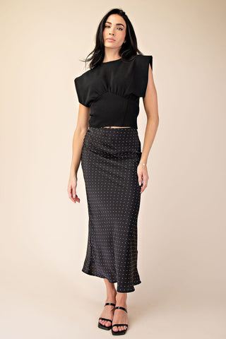 Round Neckline Corset Style Top