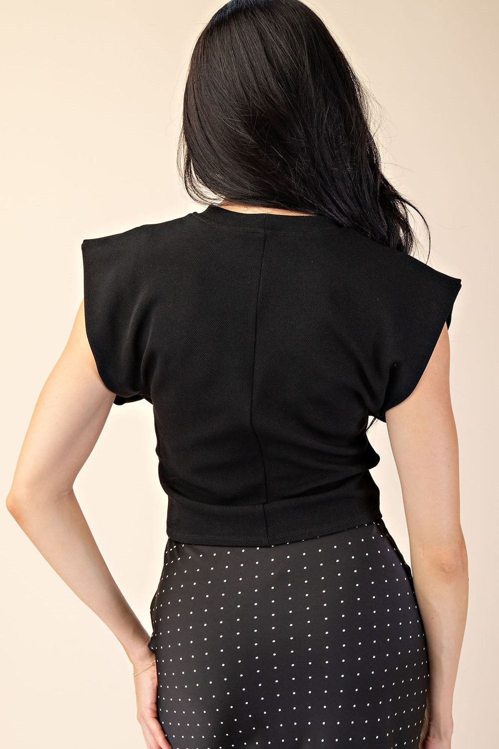 Round Neckline Corset Style Top