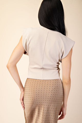 Round Neckline Corset Style Top