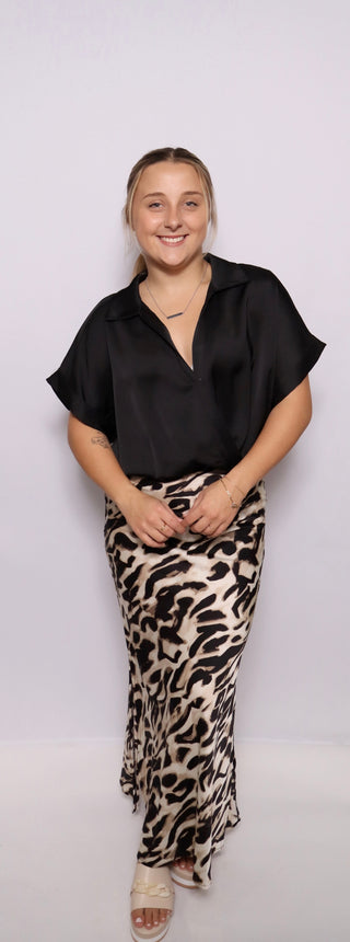 Side-Slit Maxi Skirt