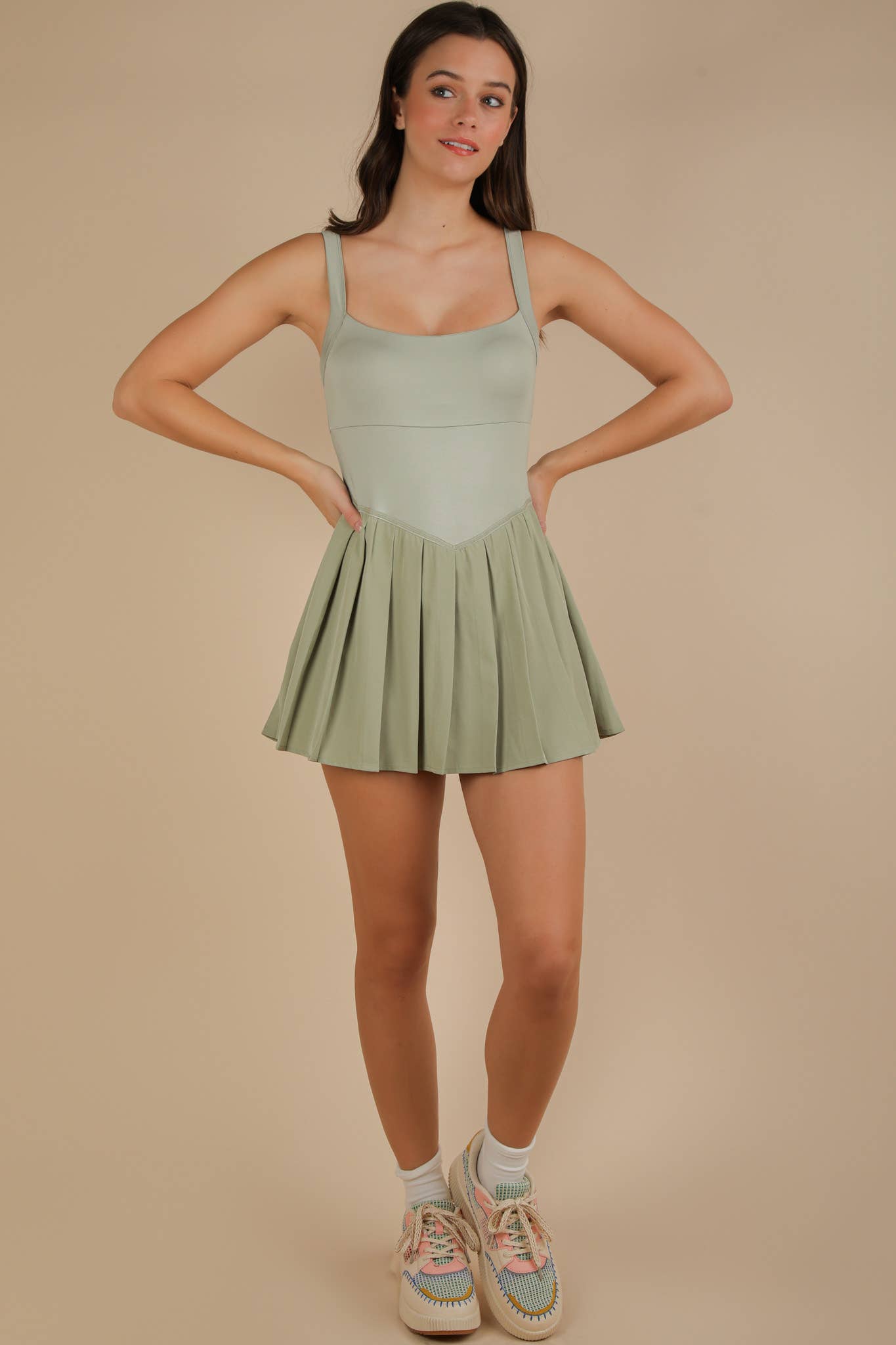 Pleated Skirt Activewear Dress