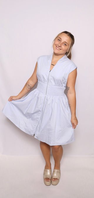 DROP SHOULDER MINI DRESS