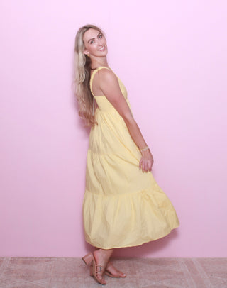 SLEEVELESS V NECK MAXI DRESS