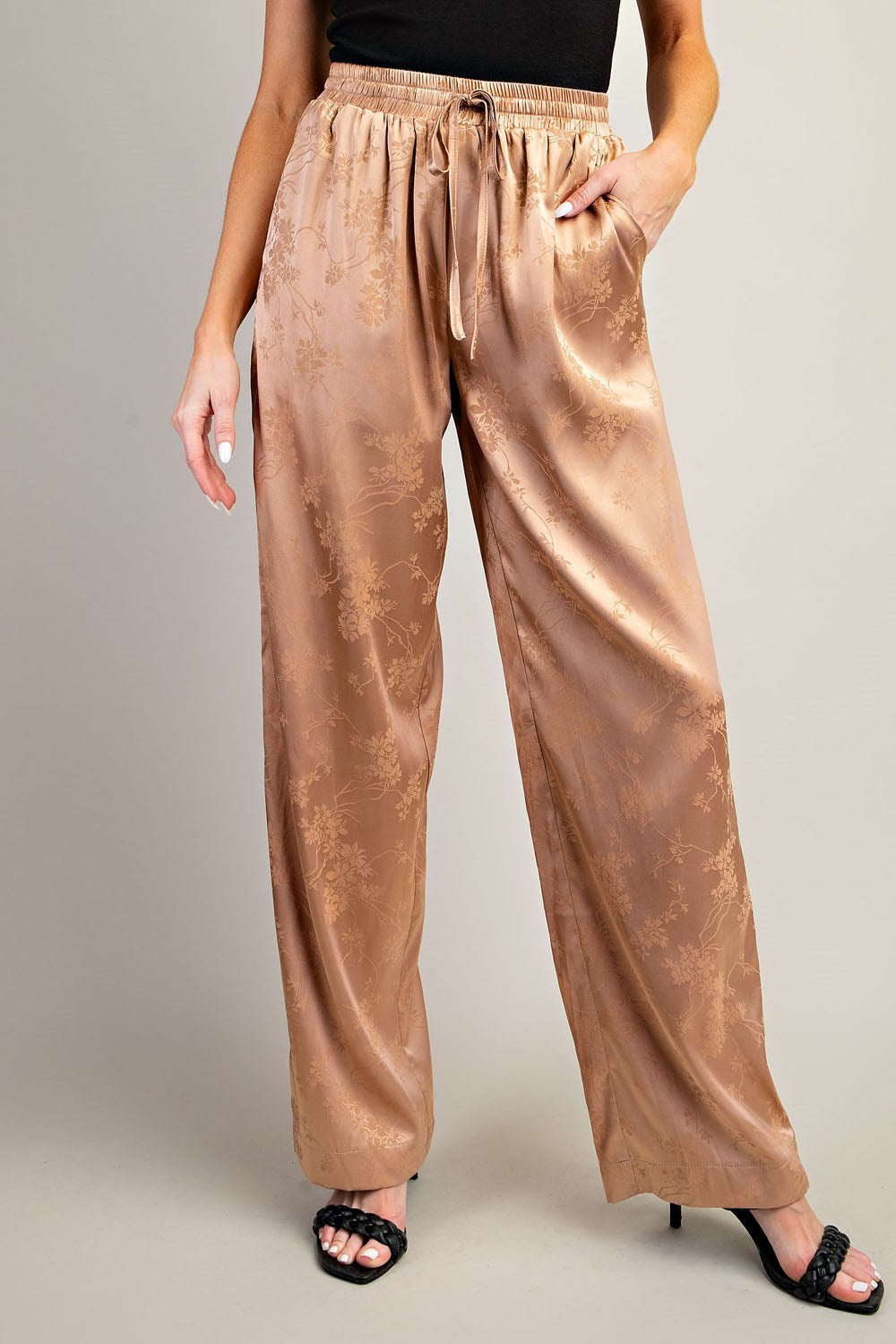 Floral Jacquard Pants
