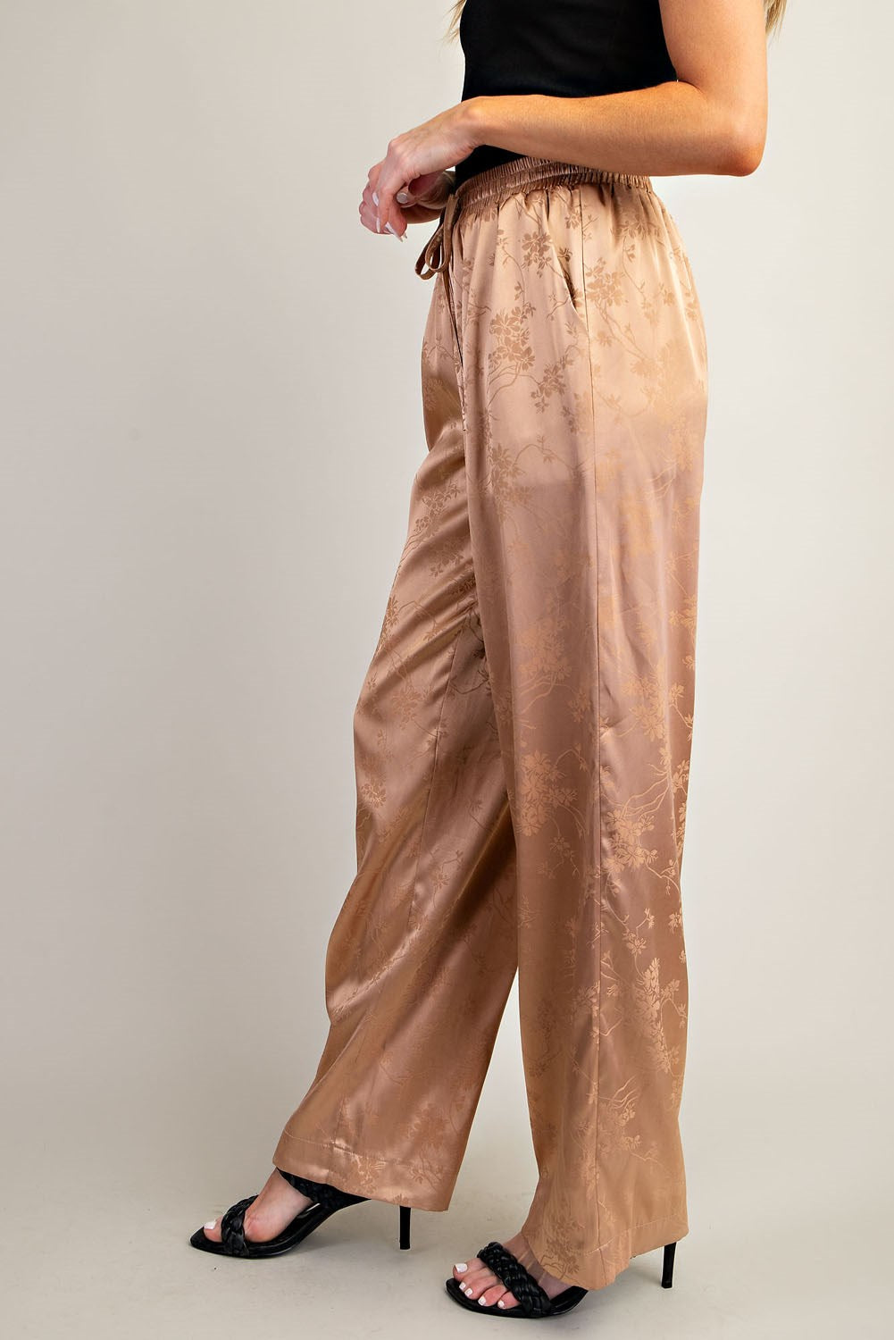 Floral Jacquard Pants
