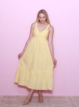 SLEEVELESS V NECK MAXI DRESS