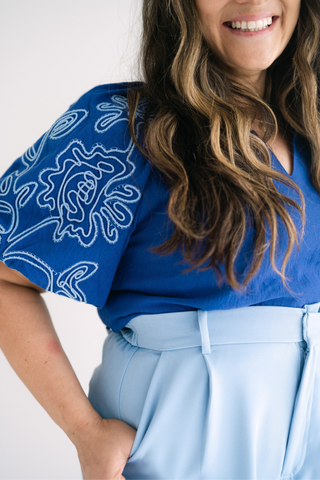 Boho Chic Embroidered Blouse