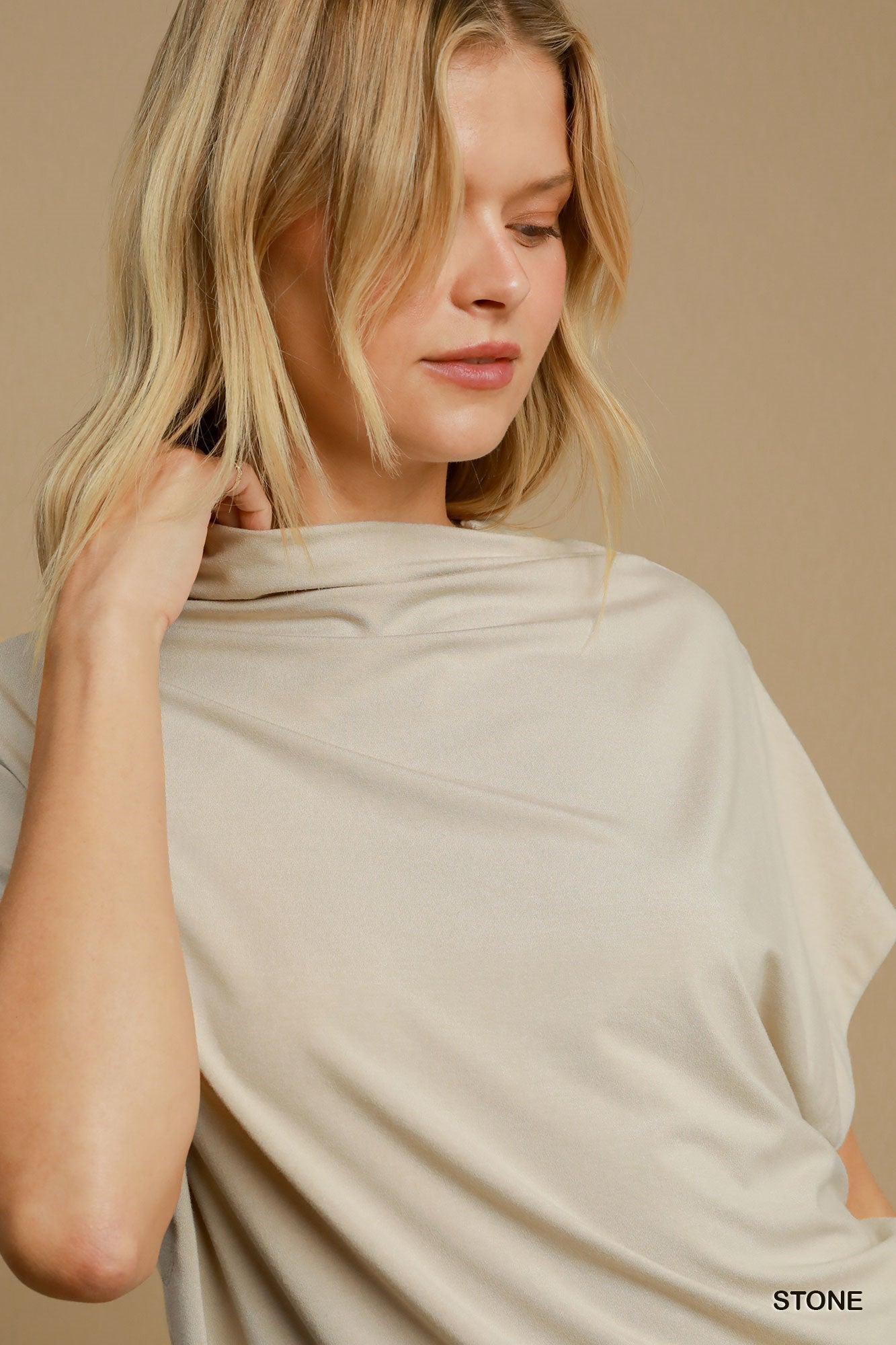 Sleeveless Funnel Neck Top