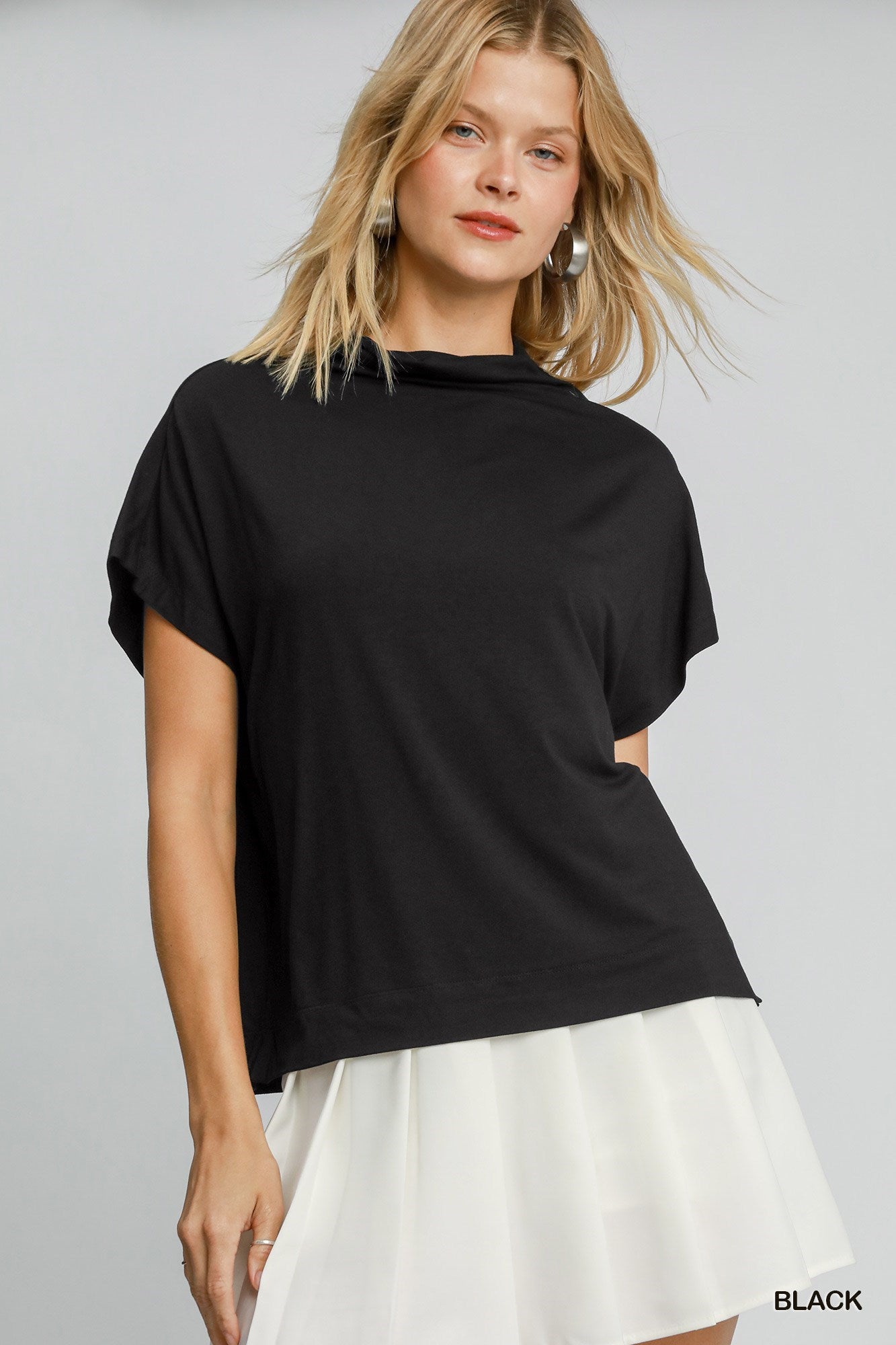 Sleeveless Funnel Neck Top