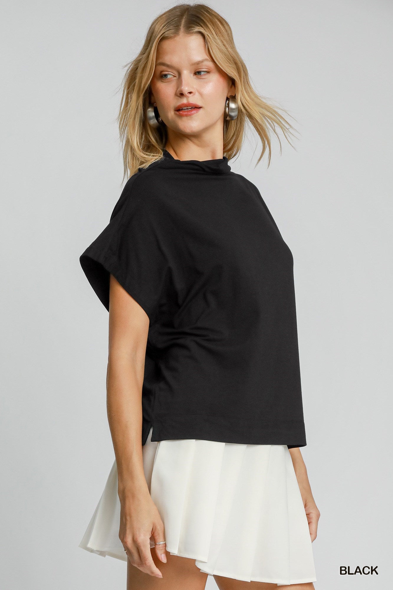 Sleeveless Funnel Neck Top