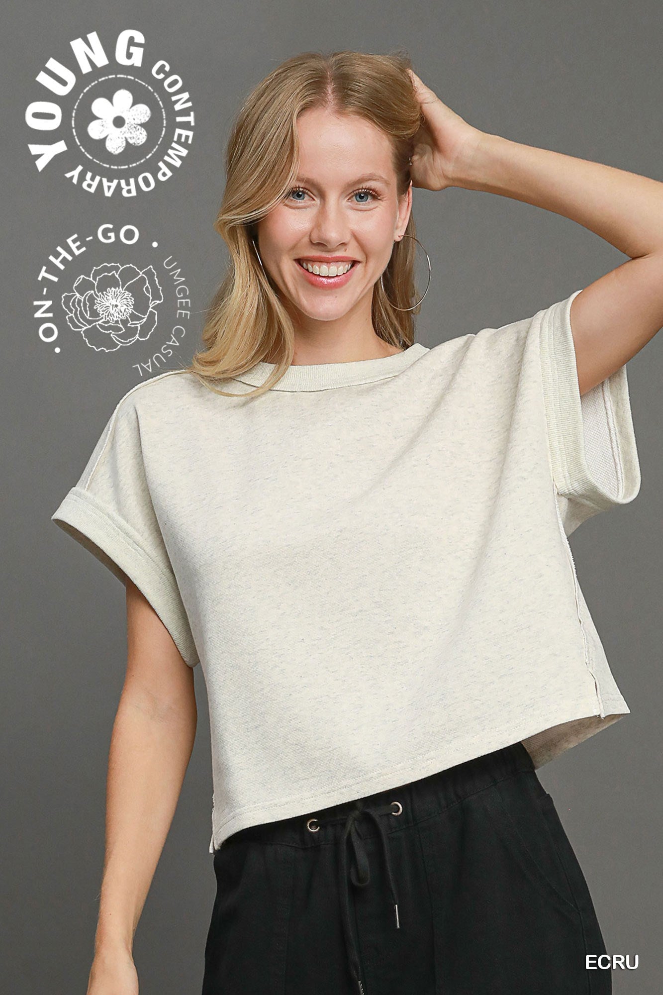 French Terry Cropped Top