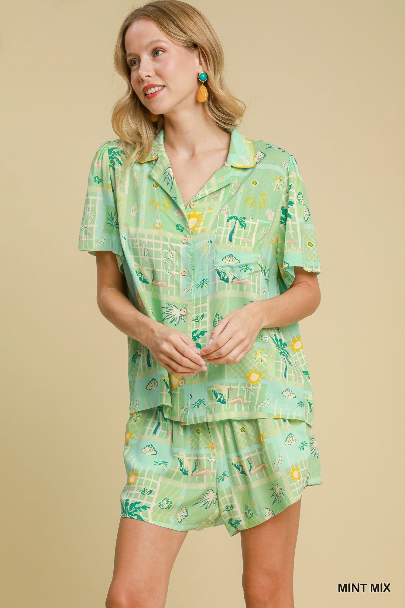 Tropical Resort Print Shirt
