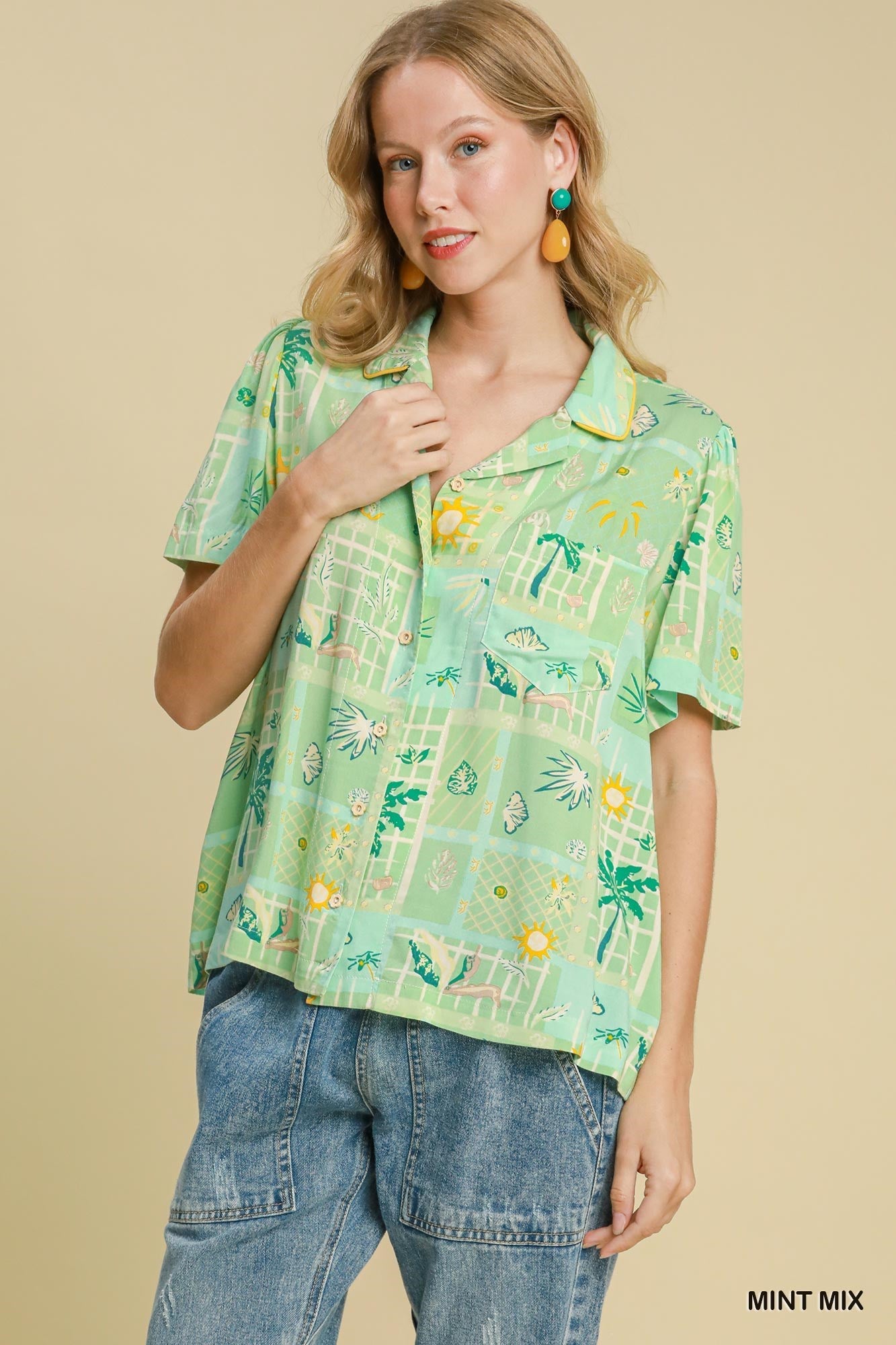 Tropical Resort Print Shirt