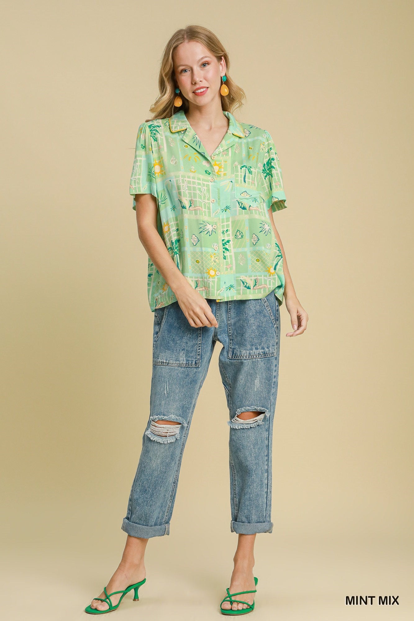 Tropical Resort Print Shirt