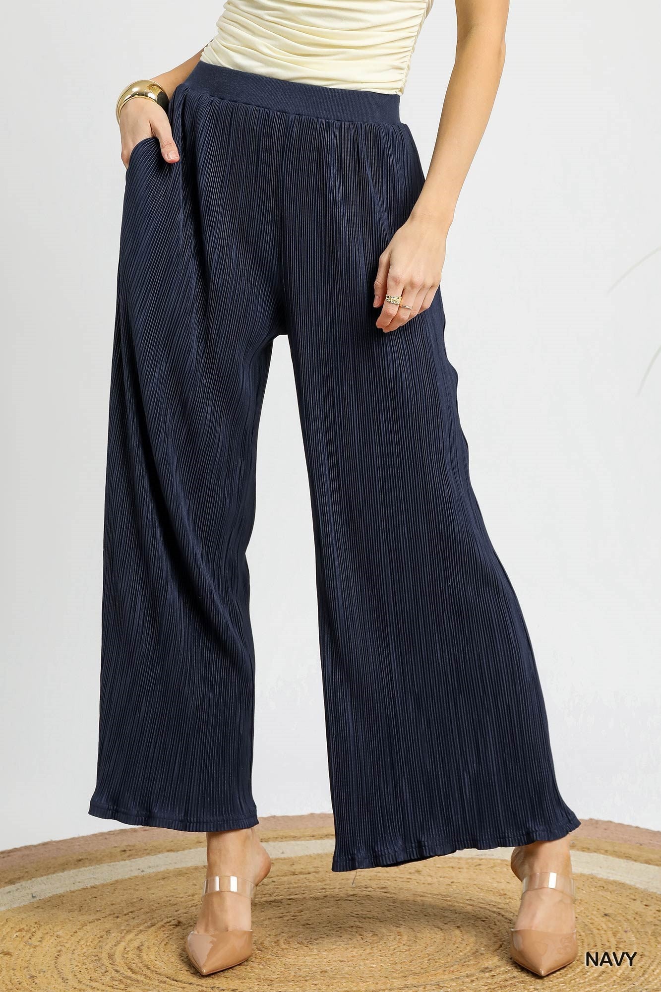 Sun Kissed Pleated Wide Legged Pants