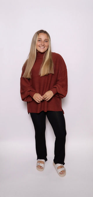 Cozy Luxe Mock Neck Knit Top