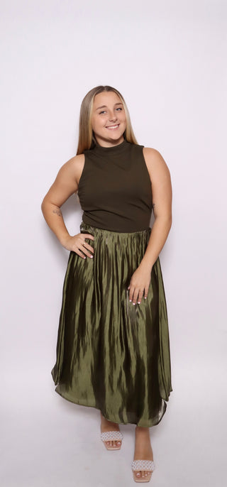 Olive Aura Maxi Dress