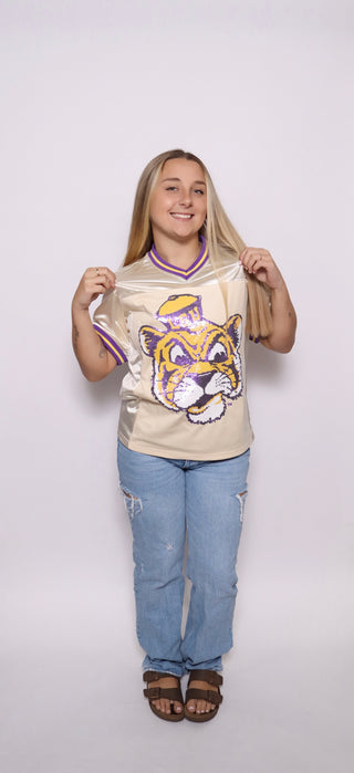 LSU Vintage Sequin Design Jersey