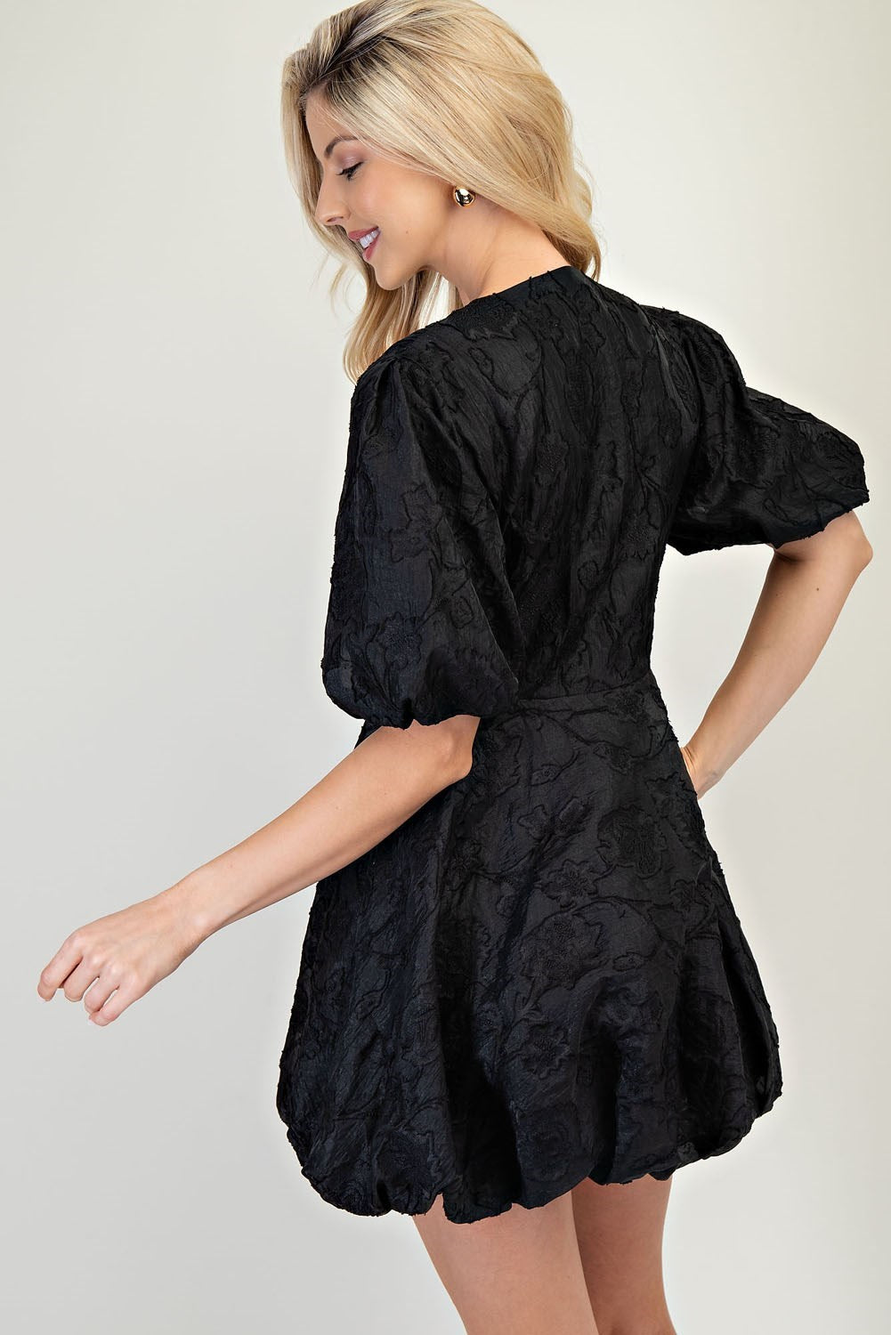 V-Neck Voluminous Dress