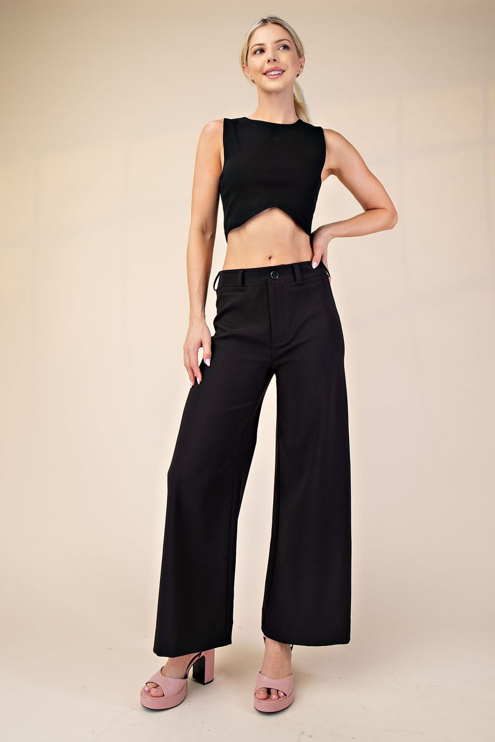 Crop Wide-Leg Pants