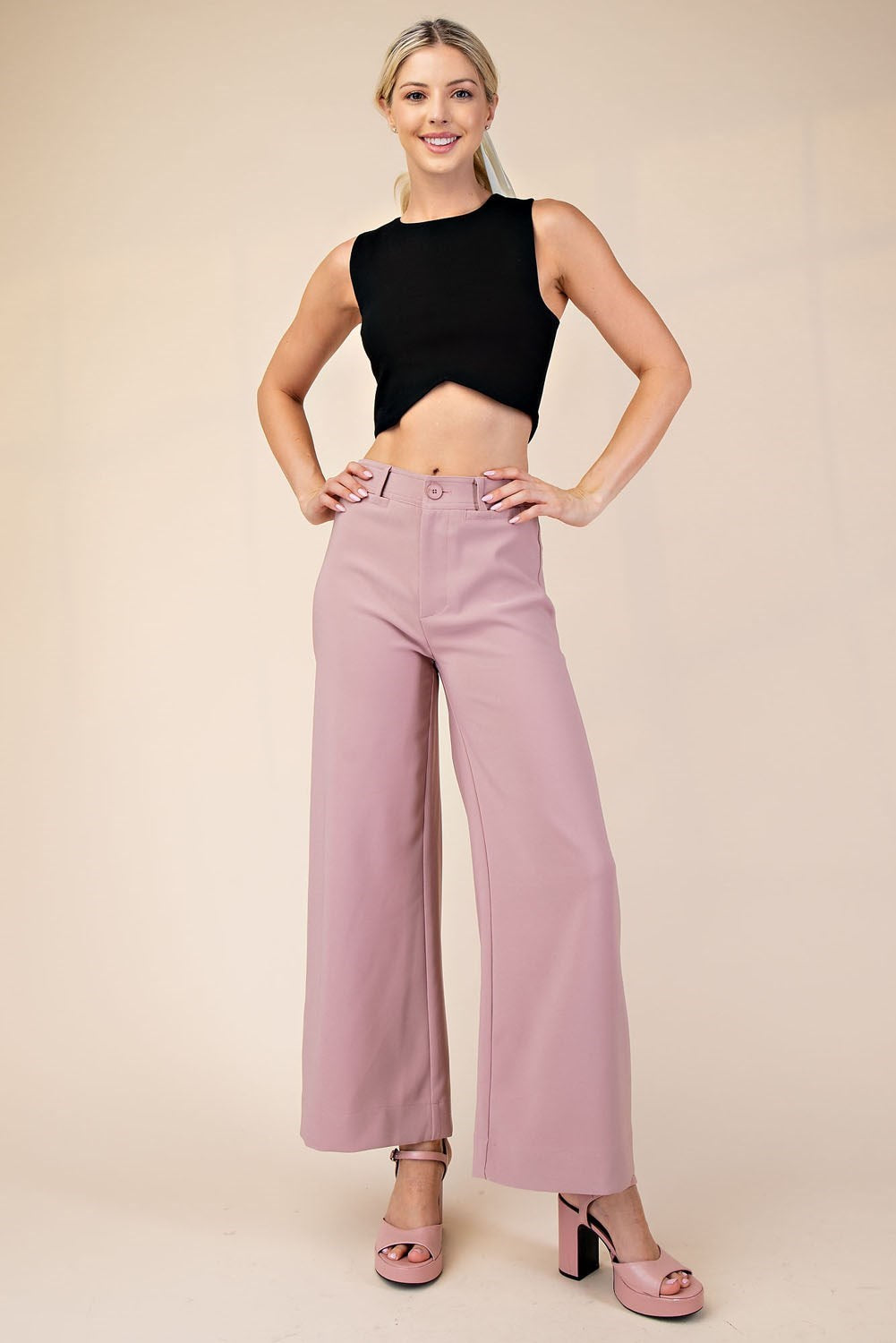 Crop Wide-Leg Pants