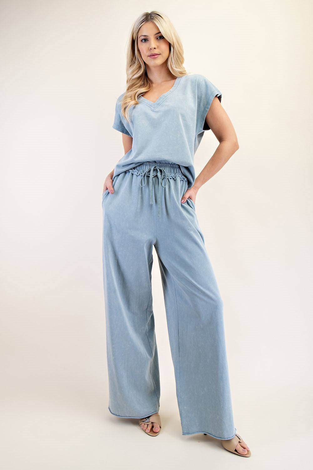 V-Neck Short Sleeve Top