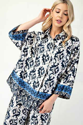 Lapel Collar Oversize Shirt