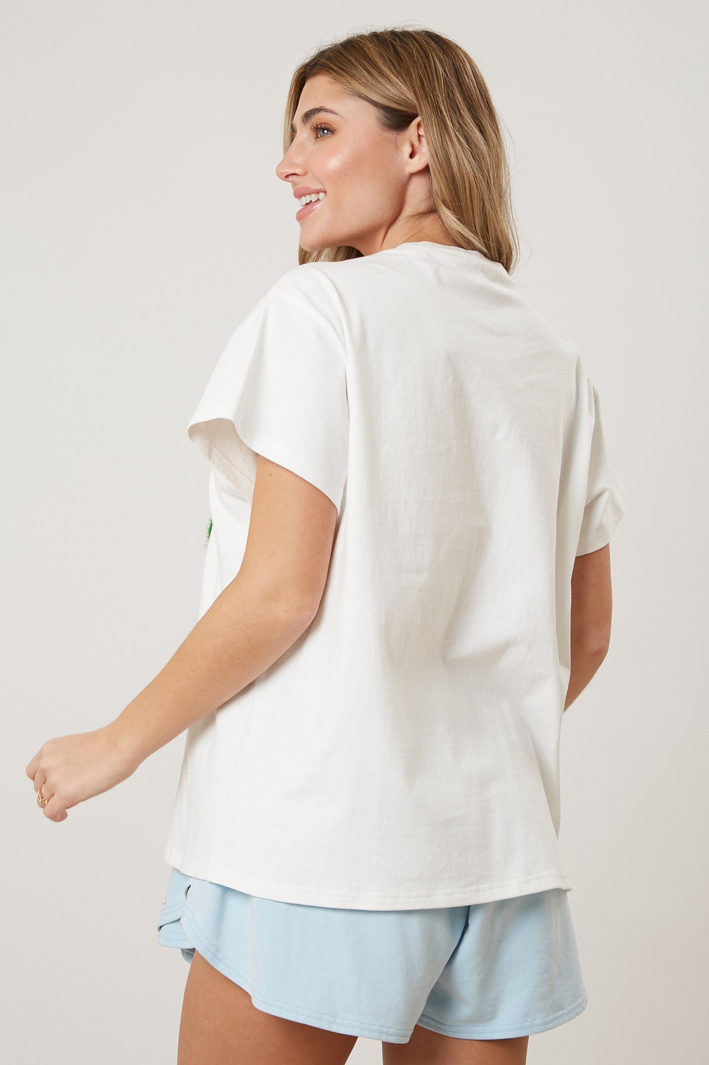 Yarn Tennis Racket Embroidery Tee