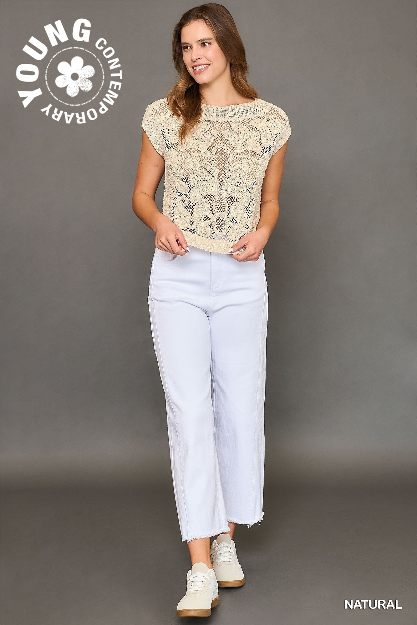 Boho Chic Crochet Knit Top