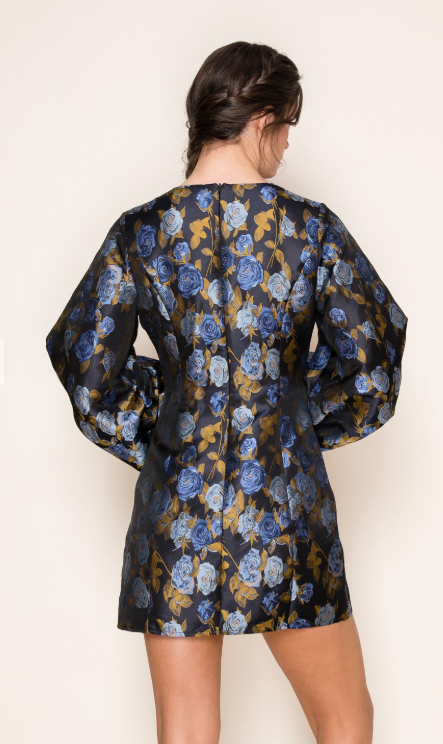 Midnight Bloom Mini Dress