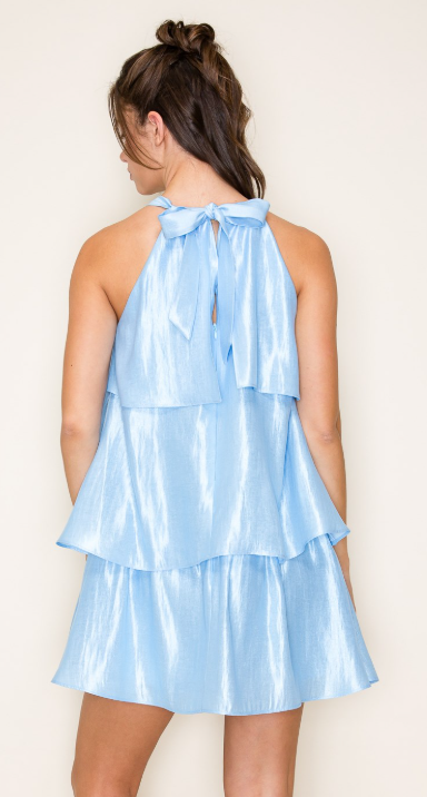 Sky's The Limit Tiered Mini Dress