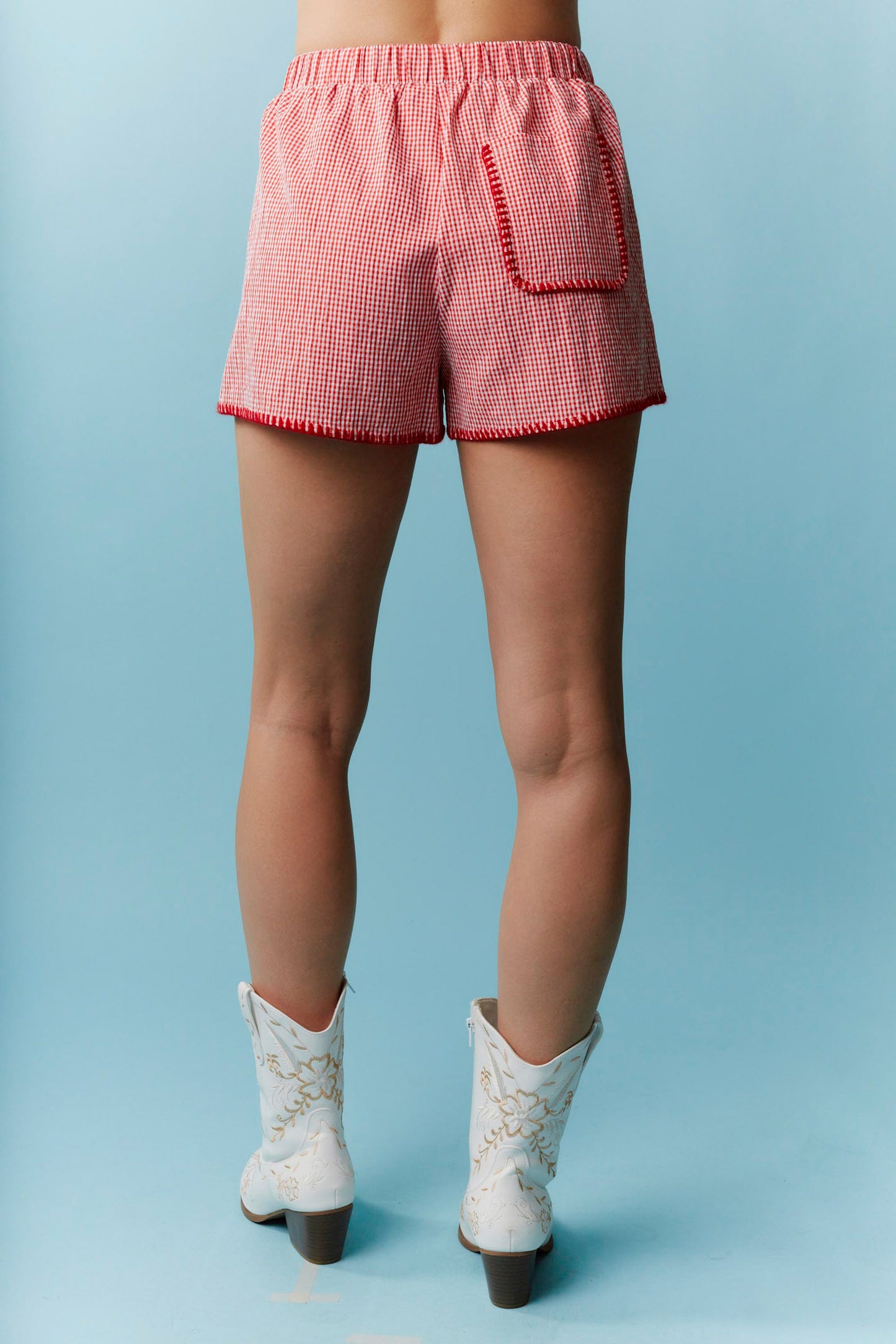 Crawfish Embroidery Detail Shorts
