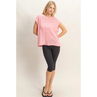 Pink Cloud Knit Top