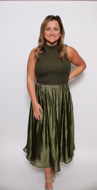 Olive Aura Maxi Dress