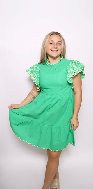 Scallop Hem Dress