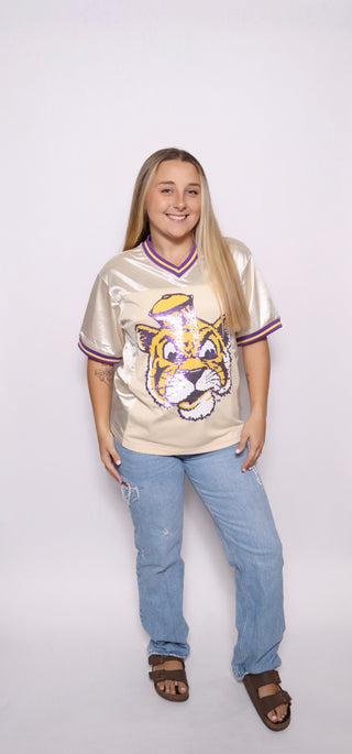 LSU Vintage Sequin Design Jersey