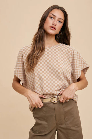 Anniewear Simply Styled Checkered Top