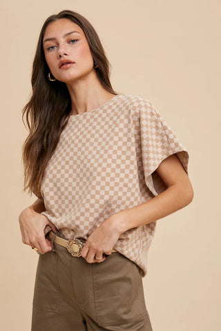 Anniewear Simply Styled Checkered Top