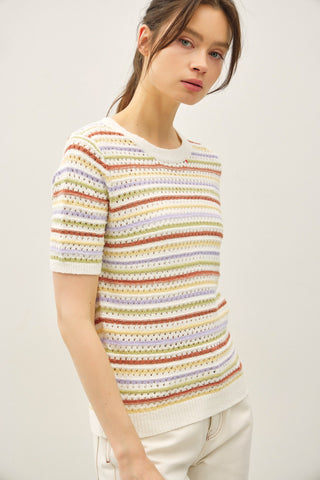 Pastel Breeze Knit Top