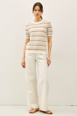 Pastel Breeze Knit Top
