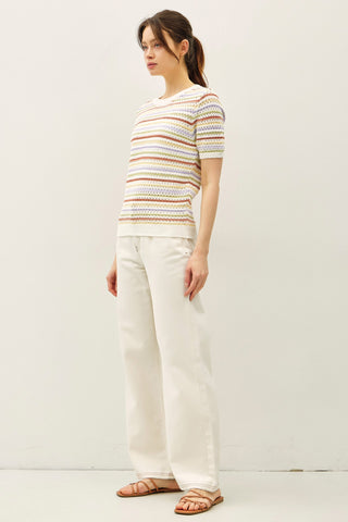 Pastel Breeze Knit Top