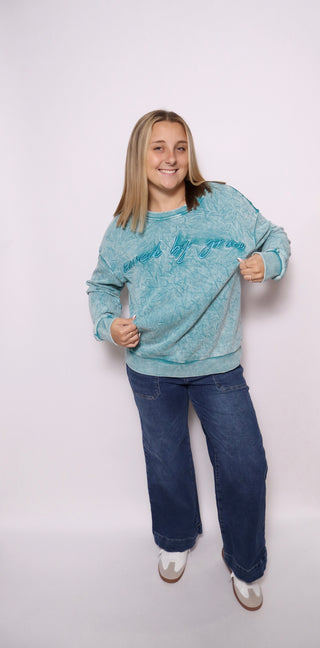 Saved By Grace Mineral Wash Sweatshirt