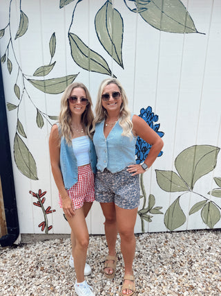 WASHED DENIM VEST