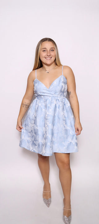Frosted Petals Mini Dress