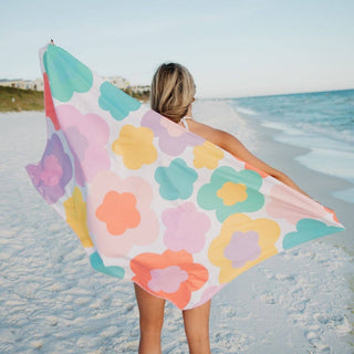 Groovy Flower Microfiber Reversible Towels