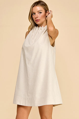 Coastal Cream Linen Dress