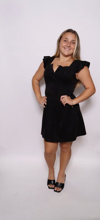 Luxeknit Button-Down Mini Dress