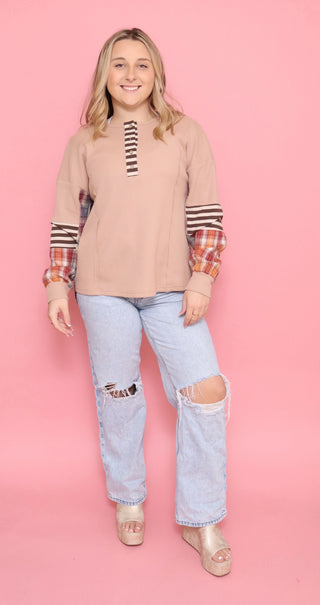 Harvest Patchwork Waffle Top